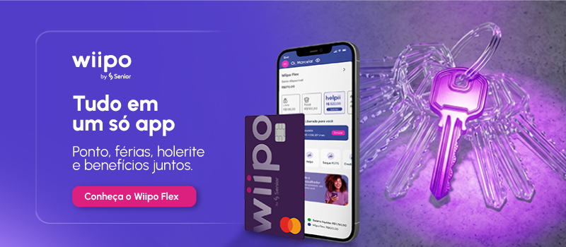 Tudo em um só app: ponto, férias, holerite e benefícios juntos com o Wiipo Flex