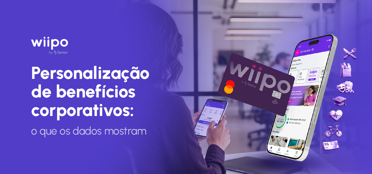 Personalização de benefícios corporativos: o que os dados mostram, banner de capa do artigo Wiipo